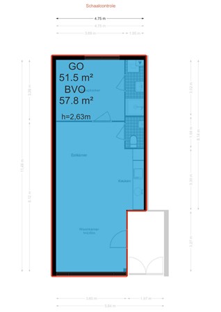 Floorplan - Oosteinderweg 413A1, 1432 BH Aalsmeer